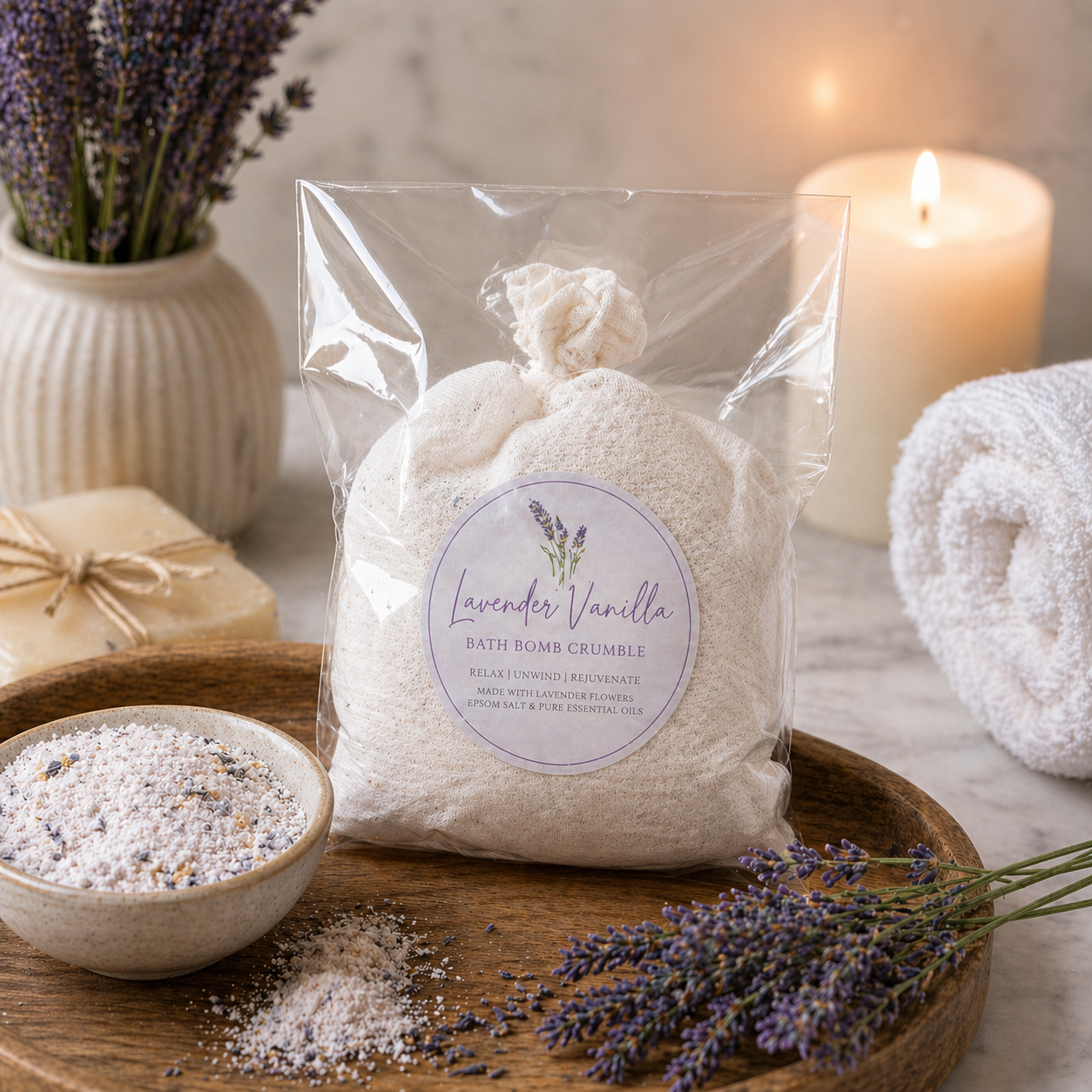 Bath Bomb Crumble - Lavender Vanilla